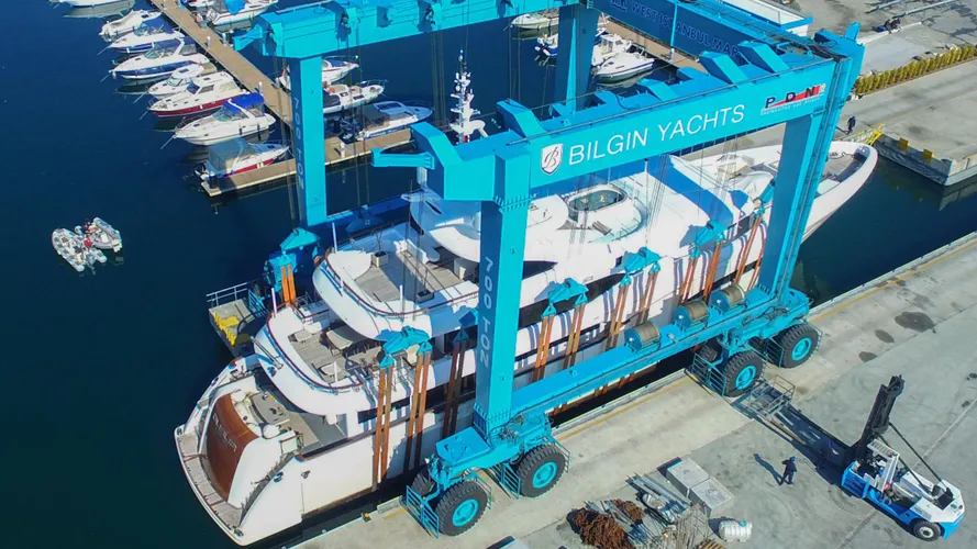 dusur motoryacht bilgin 2015 52m refit aerial