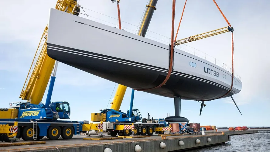 lot 99 sailing yacht nautors swan 95 29m 2017 launch half profile