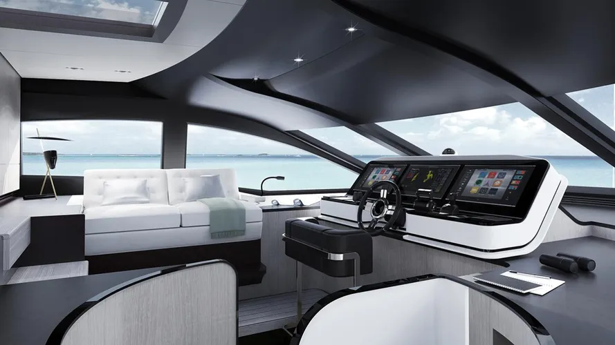 grande 27 metri motoryacht azimut yachts 27m 2018 rendering wheelhouse