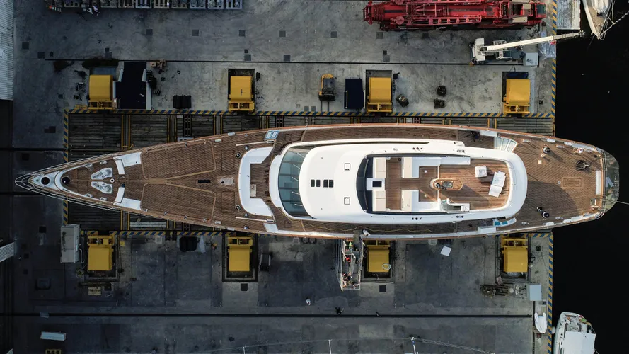 seven sailing yacht perini navi 60m 2017 launch aerial