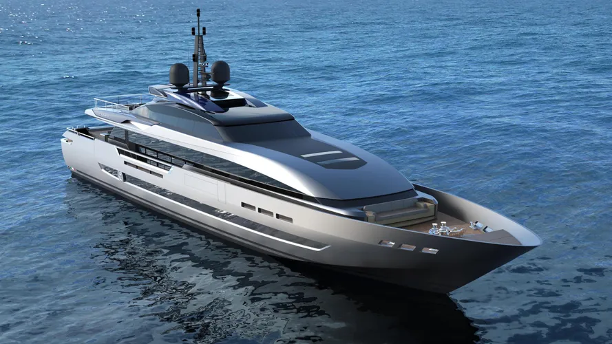 10226 motoryacht baglietto 2019 44m rendering half profile