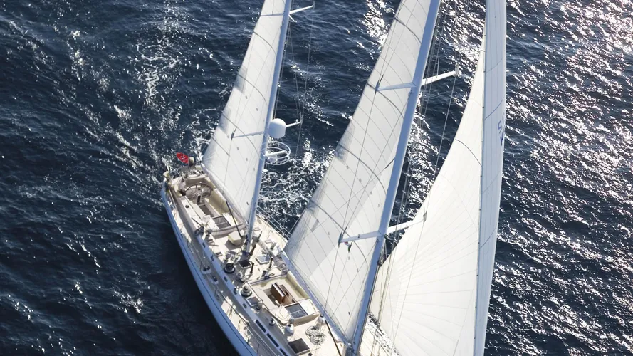 cyclos ii sailing yacht royal huisman 28m 1985 aerial