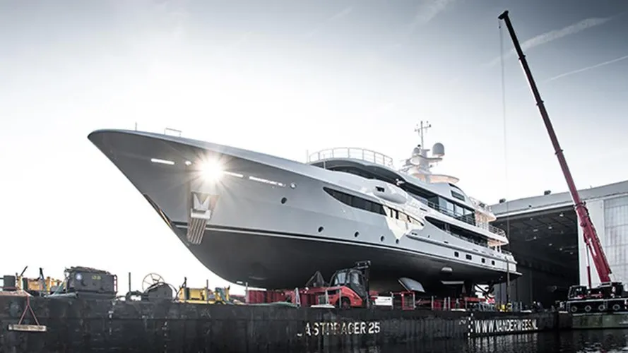 papa motoryacht amels le180 55m 2019 launch half profile