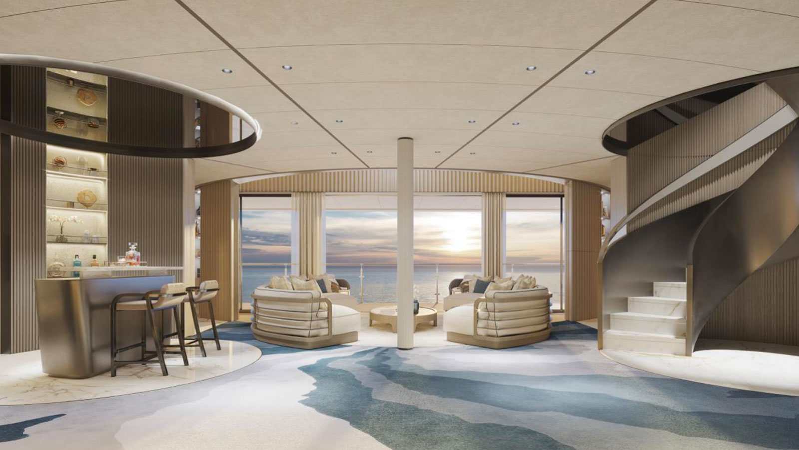 Private residence yacht Njord will feature a total of 12 decks, a beam of 33.5 metres and a massive 81,000GT interior