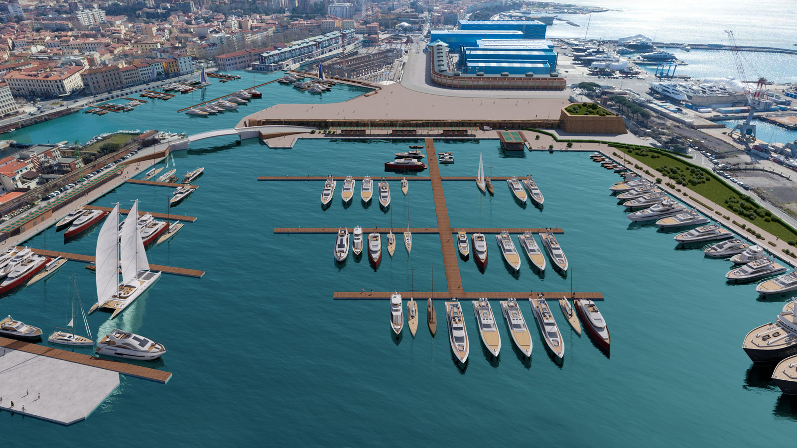 Azimut-Benetti and D-Marin to build 815-berth marina in Livorno, image size:1600x900