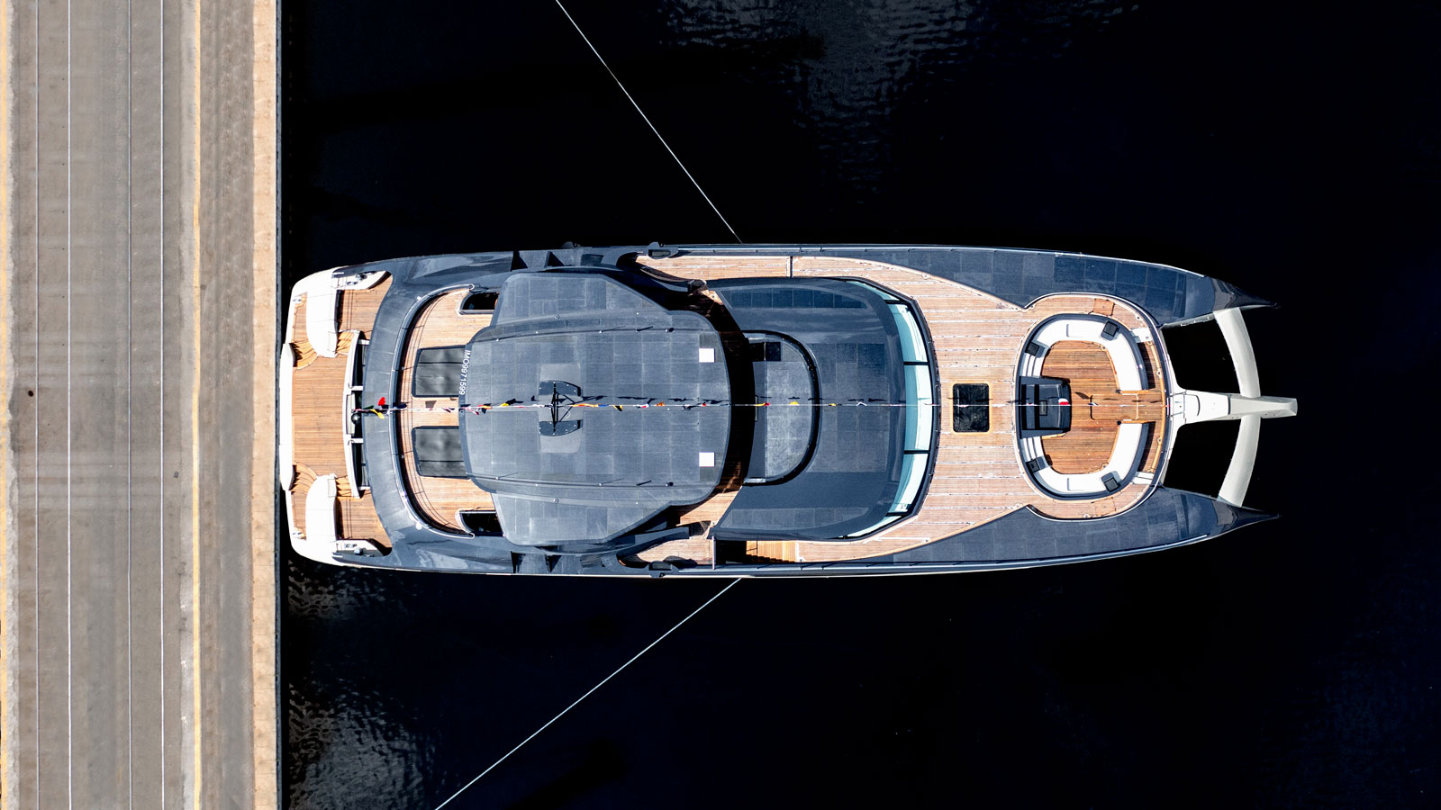 On board the 43m hybrid-electric catamaran with solar panels and AI