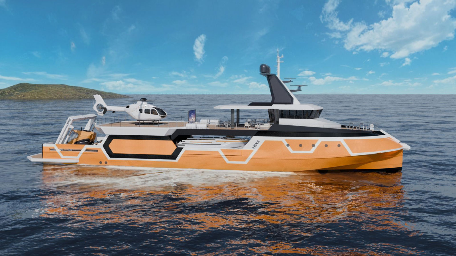 Hexa: U-Boat Worx and Uros Pavasovic unveil 50m support vessel concept