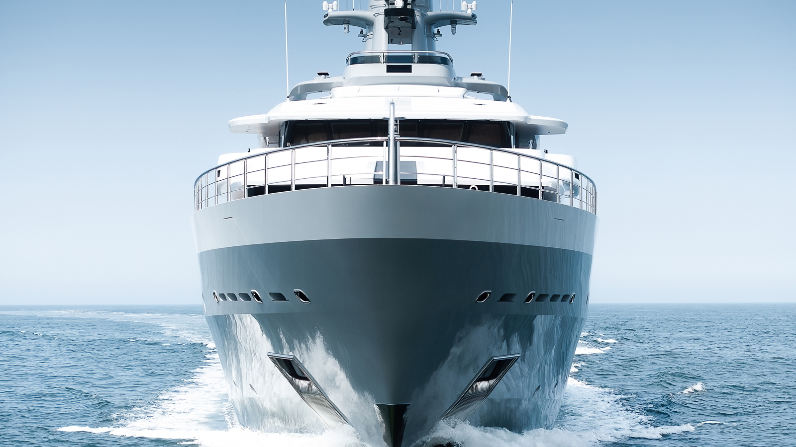 Oceanco's 93m superyacht Draak on sea trials, showing stern modifications