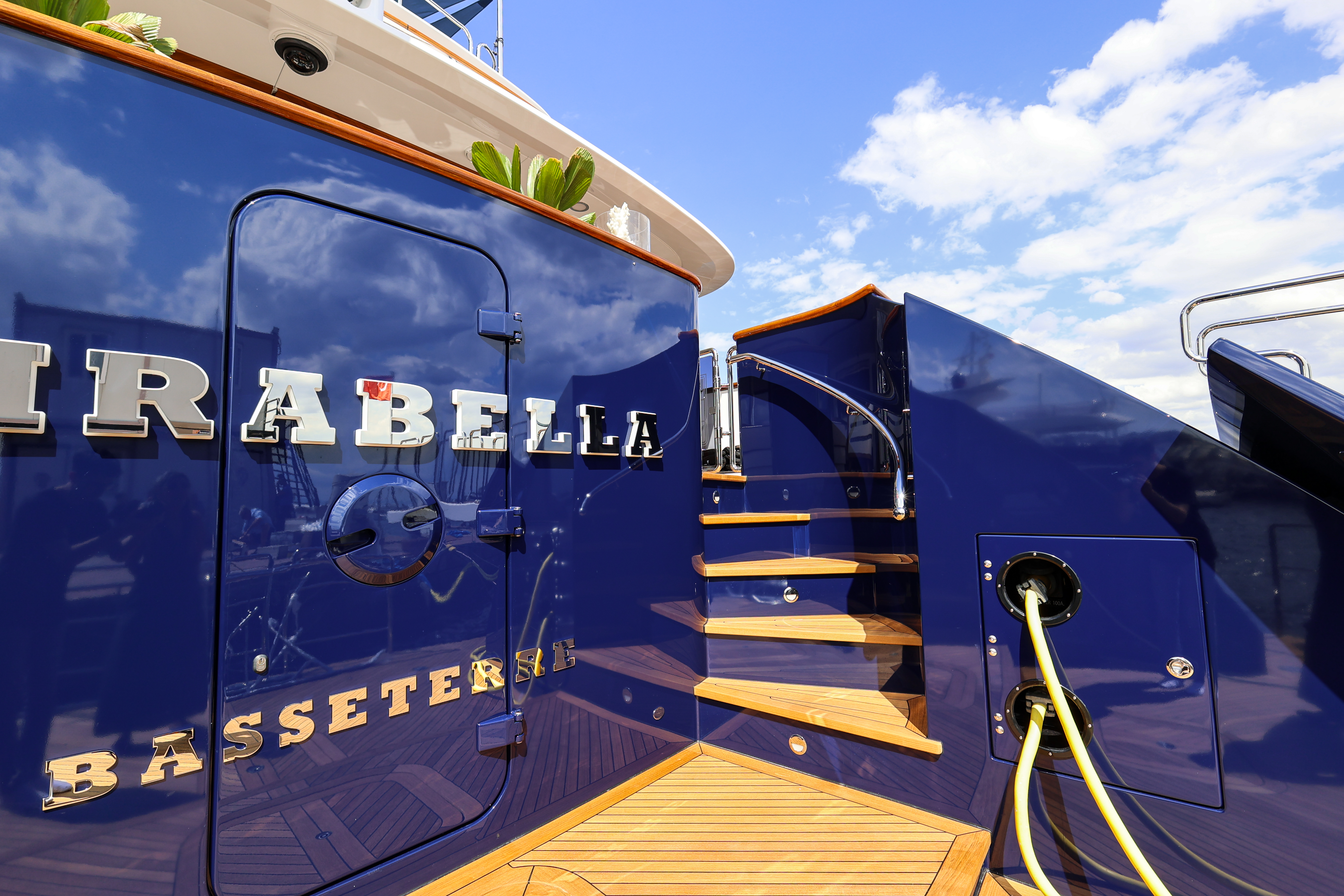 Exterior view of 48m Trinity motor yacht Mirabella after refit completion