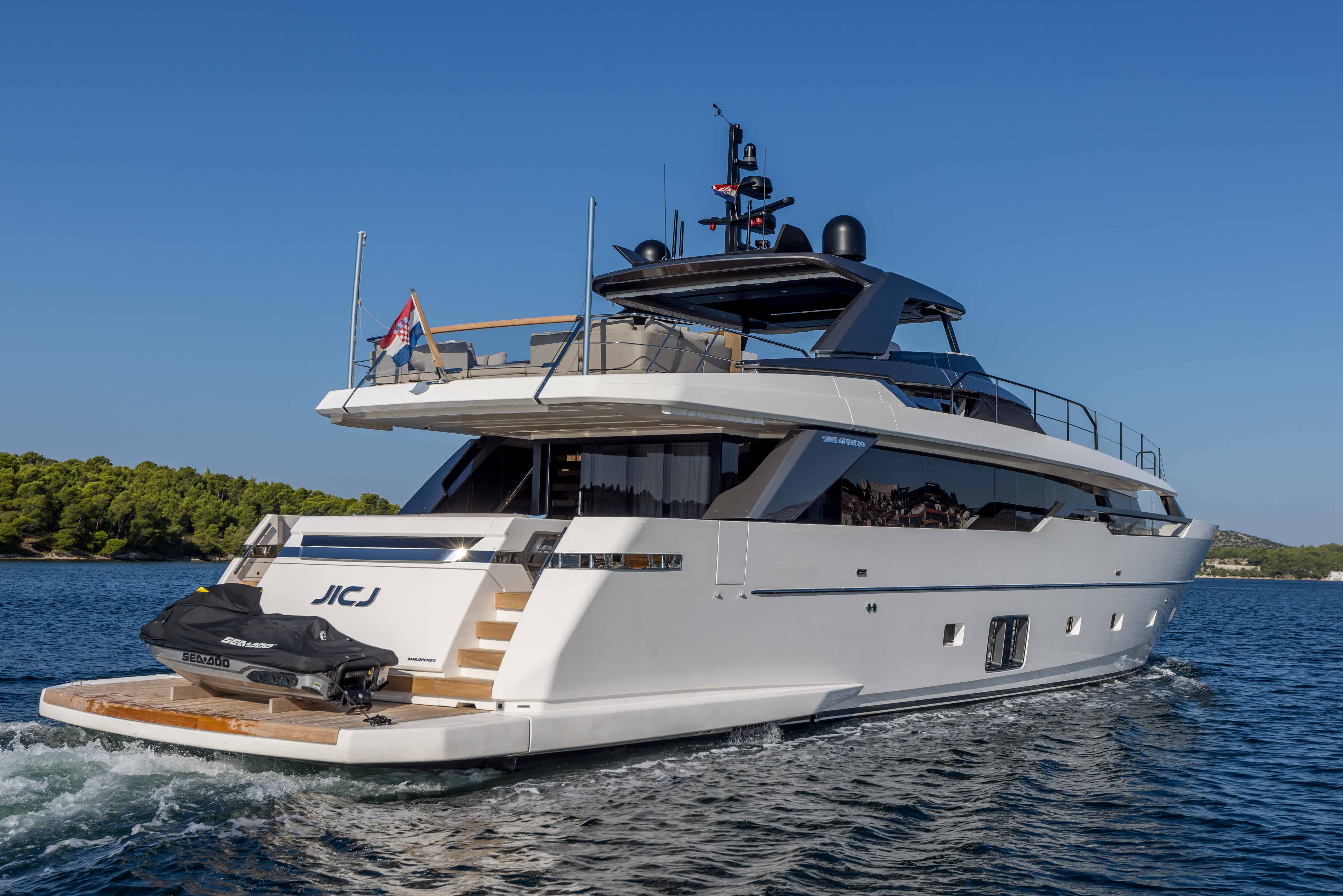 JICJ yacht for charter (Sanlorenzo, 29.06m, 2023)